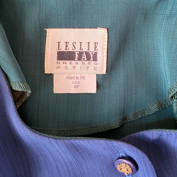 🎉HPx2🎉 Vintage Leslie Fay Color-block Dress - Picture 5 of 6